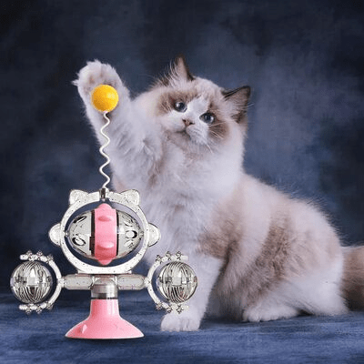 Distributeur de Croquettes - WhirlCatFeeder™ - Rose - Dingue de chat