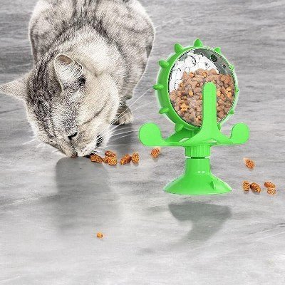 Distributeur de Croquettes - WhirlCatFeeder™ - Vert - Dingue de chat