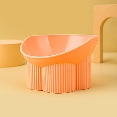 Gamelle pour chat - Anti - tipCatBowls™ - Rose orange - Dingue de chat