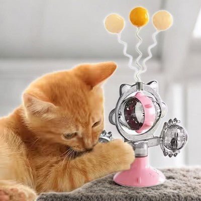 Distributeur de Croquettes - WhirlCatFeeder™ - Rose - Dingue de chat