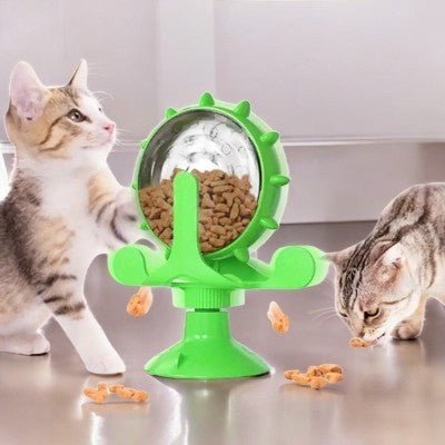 Distributeur de Croquettes - WhirlCatFeeder™ - Vert - Dingue de chat