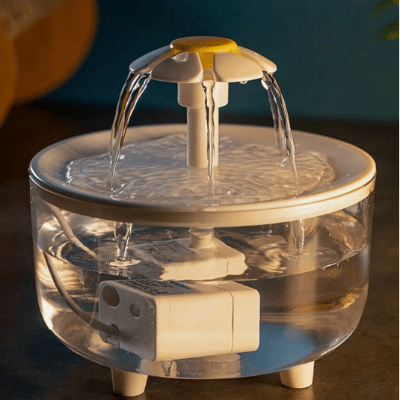 Fontaine à Eau Pour Chat - CatDrinker™ - Blanc Transparent - Dingue de chat