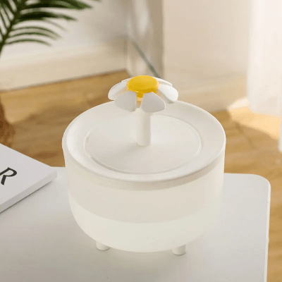 Fontaine à Eau Pour Chat - CatDrinker™ - Fleuron Blanc - Dingue de chat
