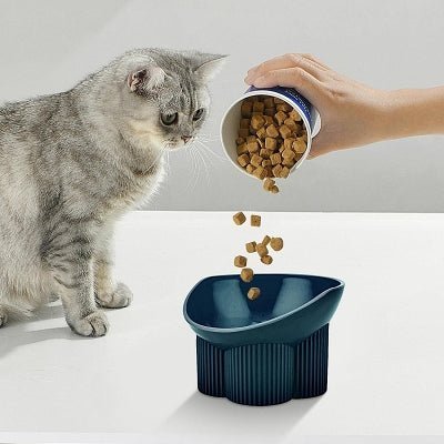 Gamelle pour chat - Anti - tipCatBowls™ - Bleu vert - Dingue de chat