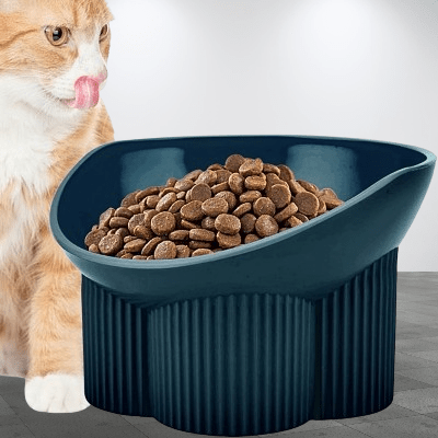 Gamelle pour chat - Anti - tipCatBowls™ - Bleu vert - Dingue de chat