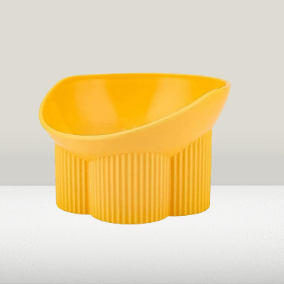 Gamelle pour chat - Anti - tipCatBowls™ - Jaune - Dingue de chat