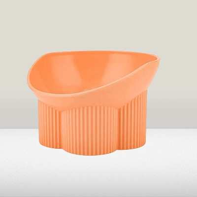 Gamelle pour chat - Anti - tipCatBowls™ - Rose orange - Dingue de chat