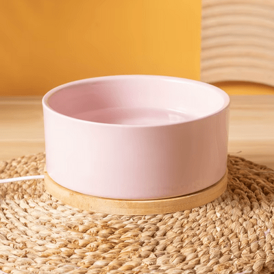 Gamelle pour Chat - WarmSipCatBowl™ - Rose - Dingue de chat