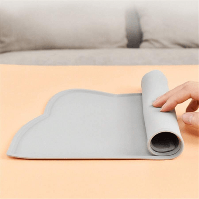 Tapis en Silicone - KittyPlacemat™ - Gris - Dingue de chat